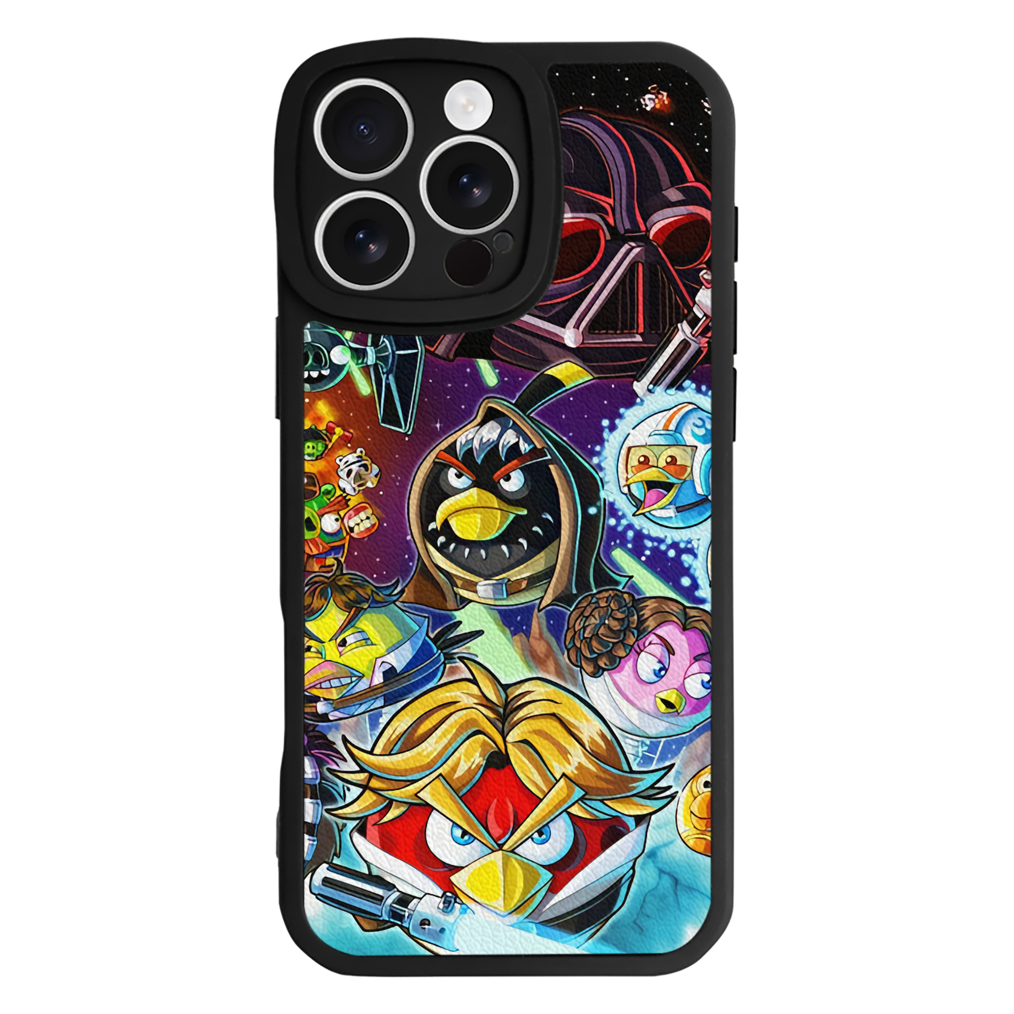 （画像用） Angry Birds アングリーバード 【iPhone 16シリーズ対応】シリコンスマホケース（レザー調） 材質：シリコン